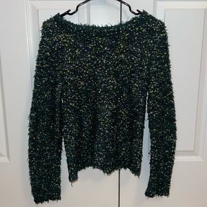 Fuzzy, scoop neck sweater